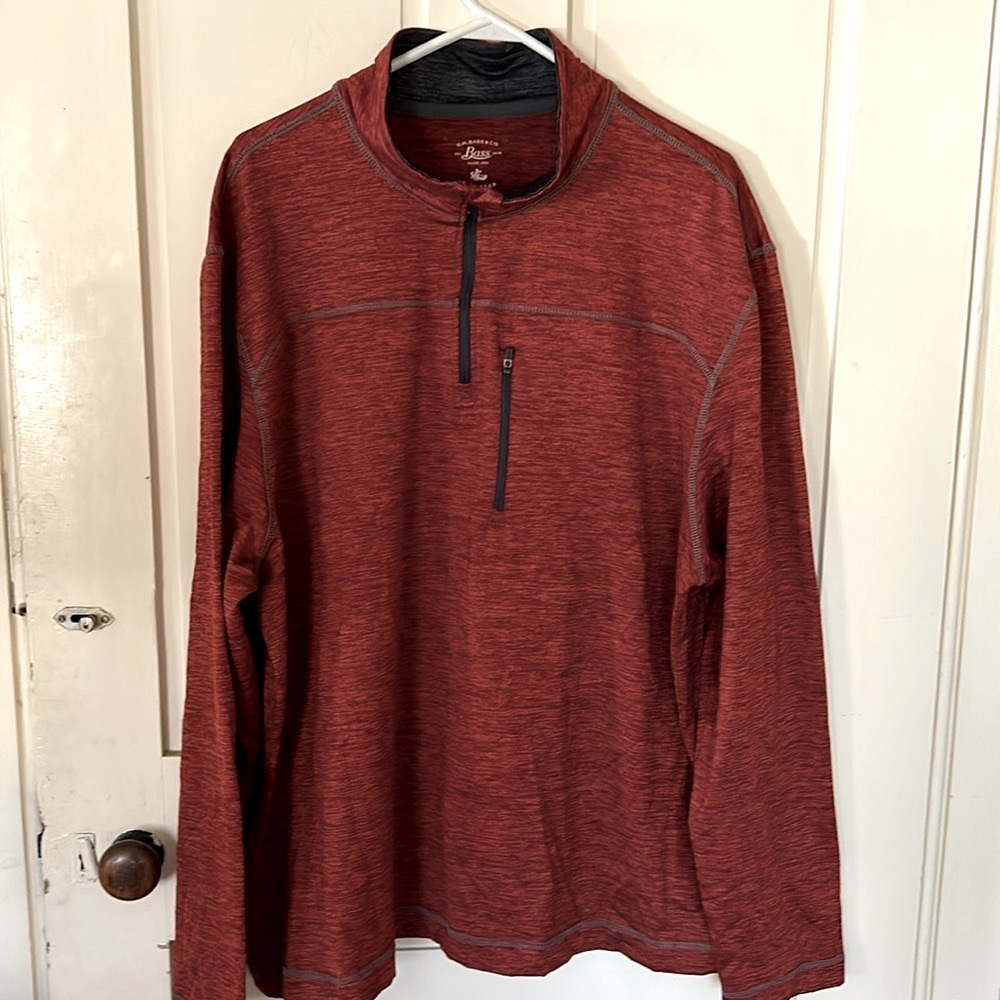 Men’s Deep Orange Bass Explorer Lightweight Pullover XXL